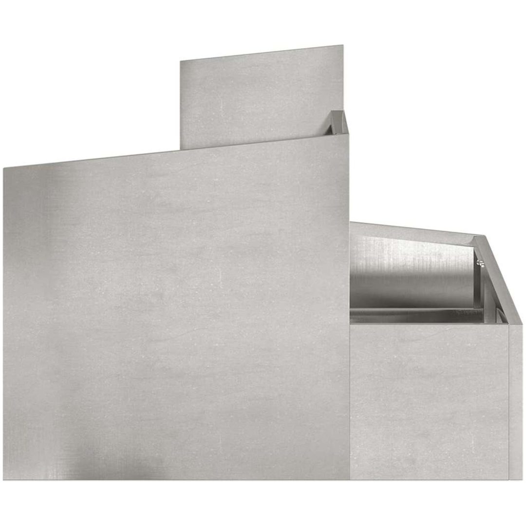 Metallkruka Rostfritt Stål Stor Hållbar Metallkruka Rektangulär vidaXL 60 x 60 x 50 cm – bild 6