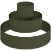 Metallkruka Stål/olivgrön Stål Modulär Metallkruka vidaXL ⌀90 cm – miniatyr 2