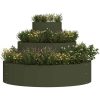 Metallkruka Stål/olivgrön Stål Modulär Metallkruka vidaXL ⌀90 cm – miniatyr 3