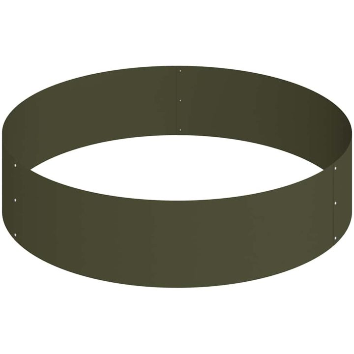 Metallkruka Stål/olivgrön Stål Modulär Metallkruka vidaXL ⌀90 cm – bild 5