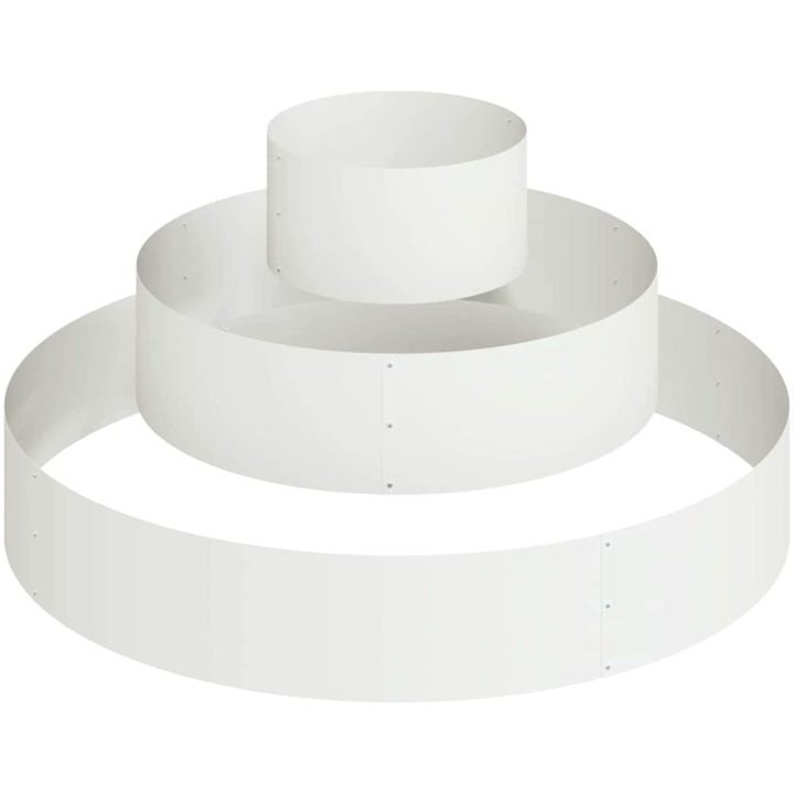 Metallkruka Stål/vit Pulverlackerat stål Enkel Metallkruka vidaXL Large – bild 2