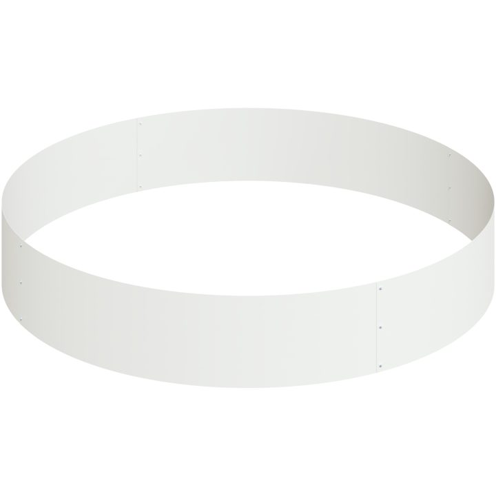 Metallkruka Stål/vit Pulverlackerat stål Enkel Metallkruka vidaXL Large – bild 5
