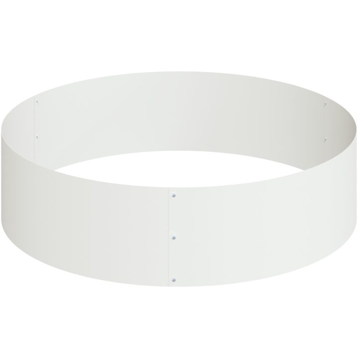 Metallkruka Stål/vit Pulverlackerat stål Enkel Metallkruka vidaXL Large – bild 6