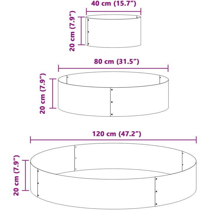 Metallkruka Stål/vit Pulverlackerat stål Enkel Metallkruka vidaXL Large – bild 10