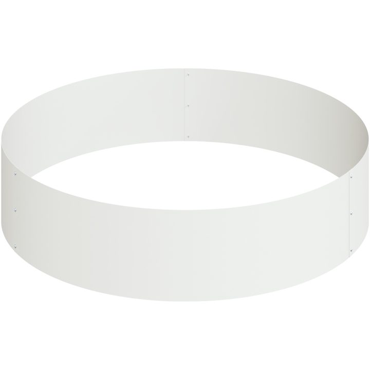 Metallkruka Stål/Vit Pulverlackerat stål Krukor vidaXL Large – bild 5