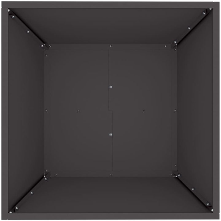 Metallkruka Svart Metall Dekorativa inslag vidaXL 50 x 50 x 15 cm – bild 8