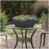 Metallkruka Svart Metall Dekorativa inslag vidaXL 50 x 50 x 15 cm – miniatyr 1