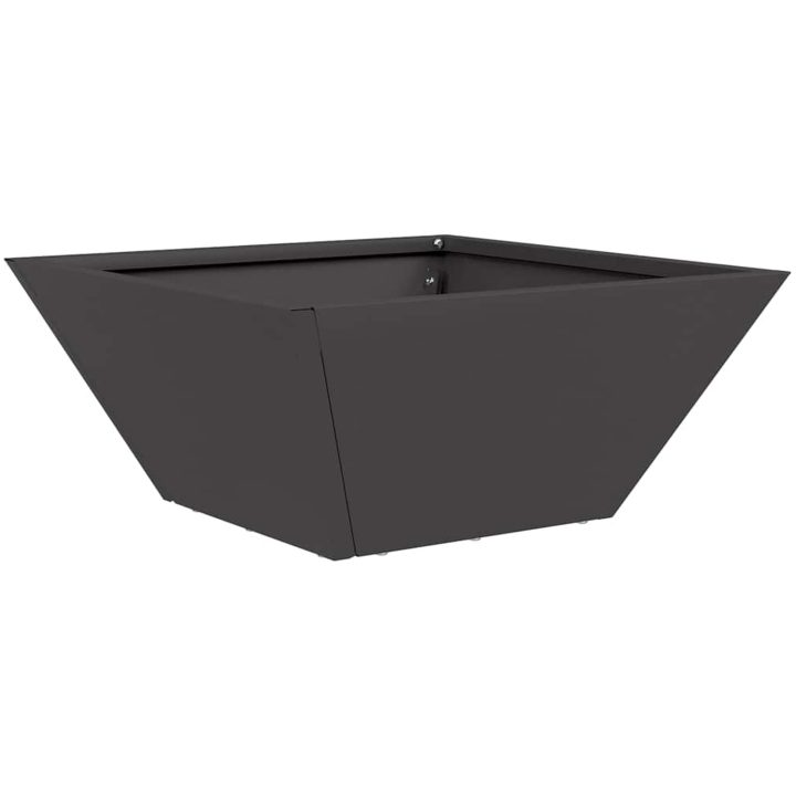 Metallkruka Svart Metall Hållbar Fyrkantig vidaXL 35 x 35 x 15 cm – bild 2