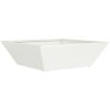 Metallkruka Vit Metall Fyrkantig Minimalistisk vidaXL Medium – miniatyr 2
