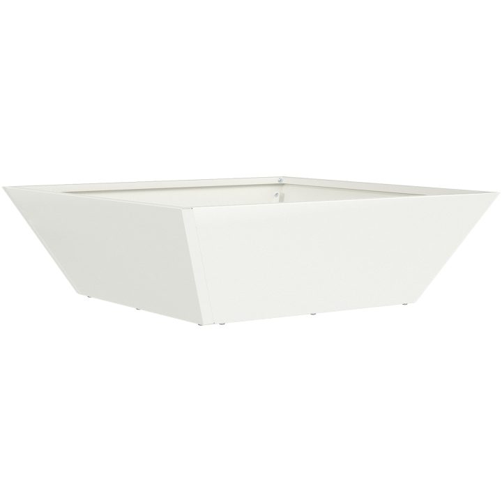 Metallkruka Vit Metall Fyrkantig Minimalistisk vidaXL Medium – bild 2