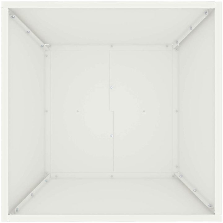 Metallkruka Vit Metall Fyrkantig Minimalistisk vidaXL Medium – bild 8