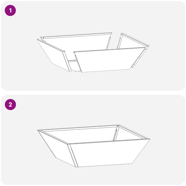 Metallkruka Vit Metall Fyrkantig Minimalistisk vidaXL Medium – bild 10