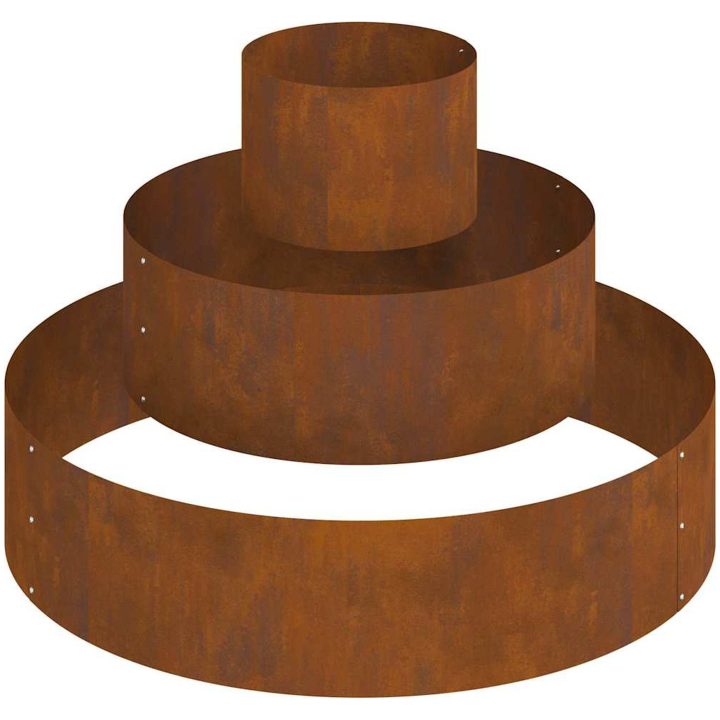 metallkruka Weathering steel Hållbar Metallkruka Rund vidaXL Large – bild 2