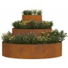 metallkruka Weathering steel Hållbar Metallkruka Rund vidaXL Large – miniatyr 3