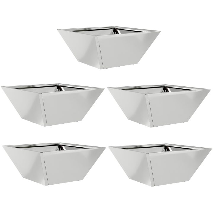 Metallkrukset Galvaniserat stål Dekorativa krukor vidaXL 35 x 35 x 15 cm – bild 2