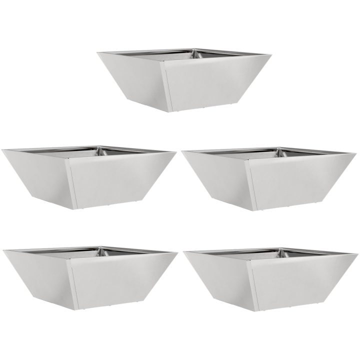 Metallplanterare Rostfritt Stål Rostfritt Stål vidaXL 40 x 40 x 15 cm – bild 2