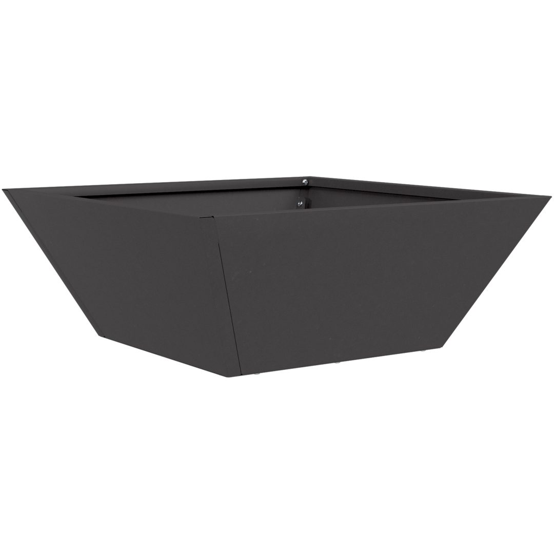 Metallplanterare Svart Metall Hållbar vidaXL 40 x 40 x 15 cm – bild 2