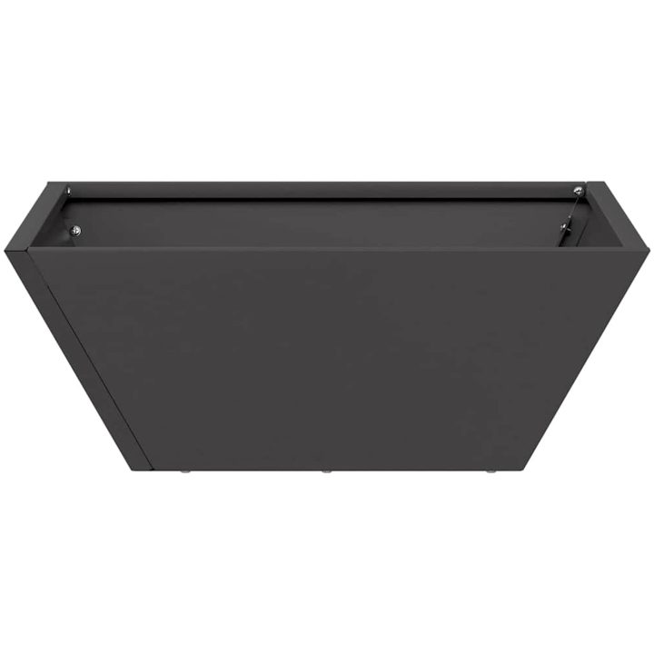 Metallplanterare Svart Metall Hållbar vidaXL 40 x 40 x 15 cm – bild 5