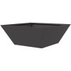 Metallplanterare Svart Metall Hållbar vidaXL 40 x 40 x 15 cm – miniatyr 7