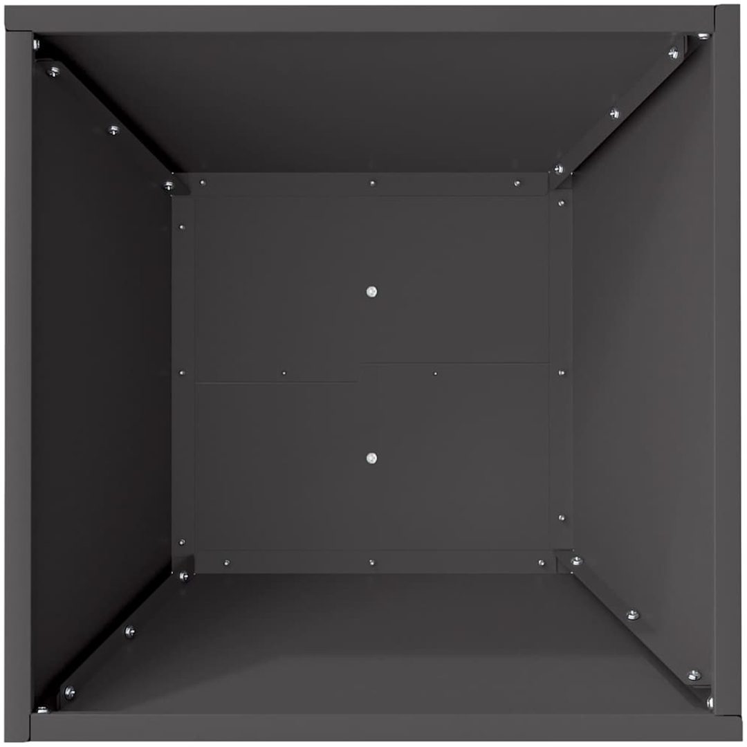 Metallplanterare Svart Metall Hållbar vidaXL 40 x 40 x 15 cm – bild 8
