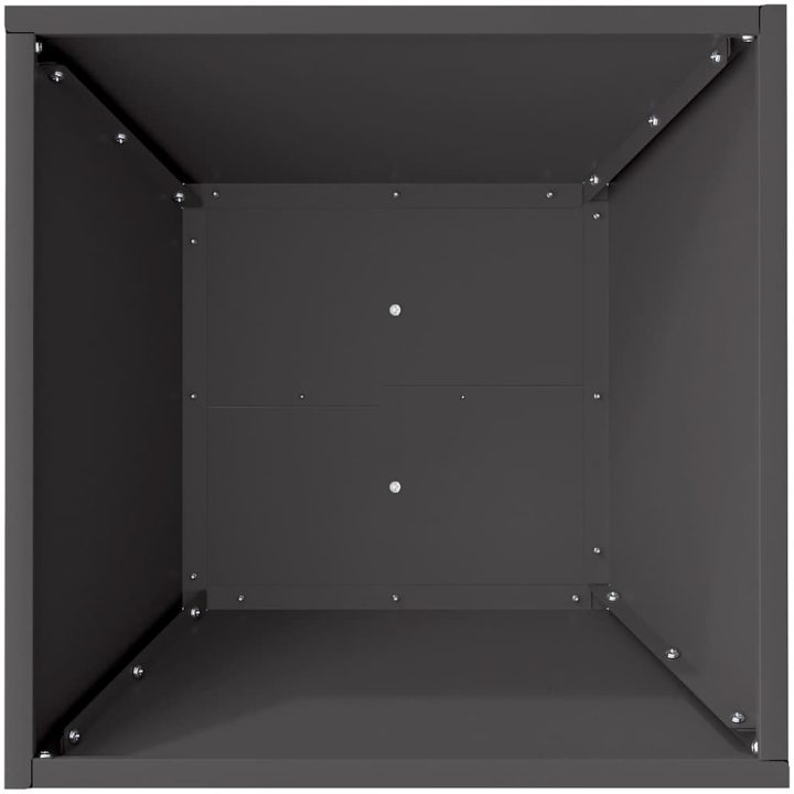 Metallplanterare Svart Metall Hållbar vidaXL 40 x 40 x 15 cm – bild 8