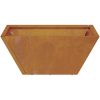 Metallplanterare Väderbeständig stål Hållbar vidaXL 35 x 35 x 15 cm – miniatyr 7