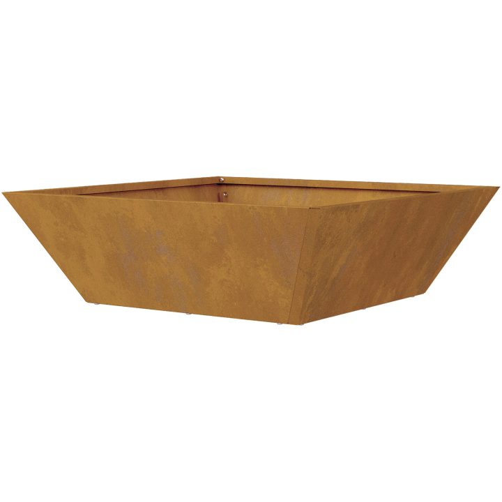 Metallplanterare Väderbeständigt stål vidaXL 50 x 50 x 15 cm – bild 9