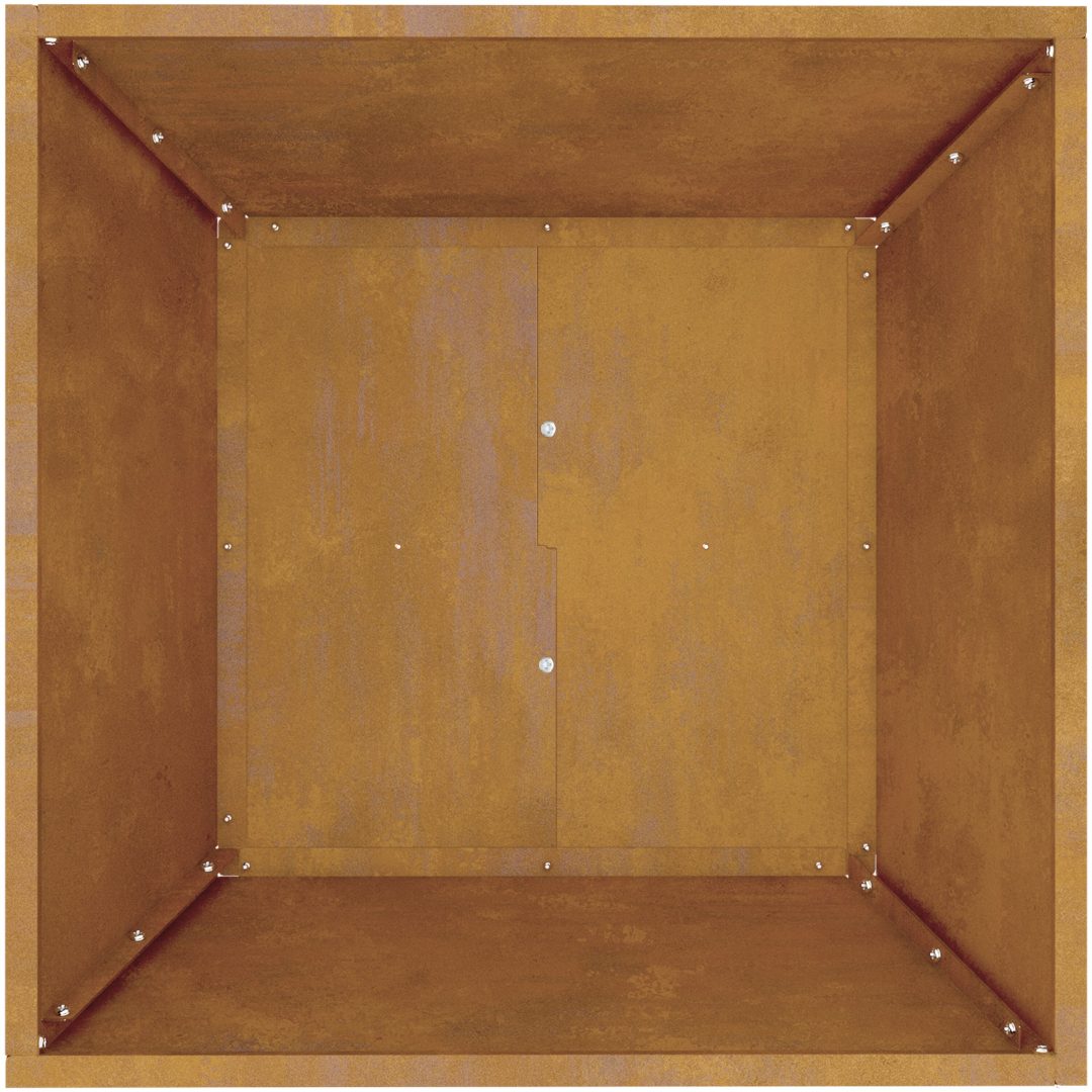Metallplanterare Väderbeständigt stål vidaXL 50 x 50 x 15 cm – bild 10