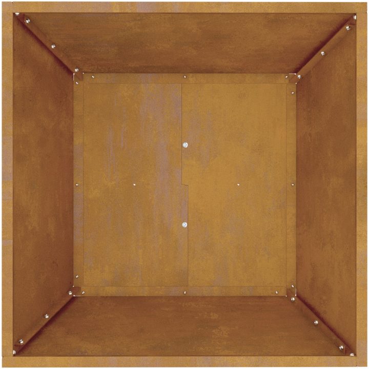 Metallplanterare Väderbeständigt stål vidaXL 50 x 50 x 15 cm – bild 10