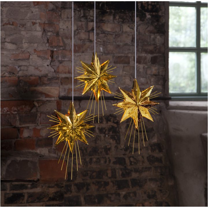 Metallstjärna Mini Luxe Mässing Star Trading – bild 4
