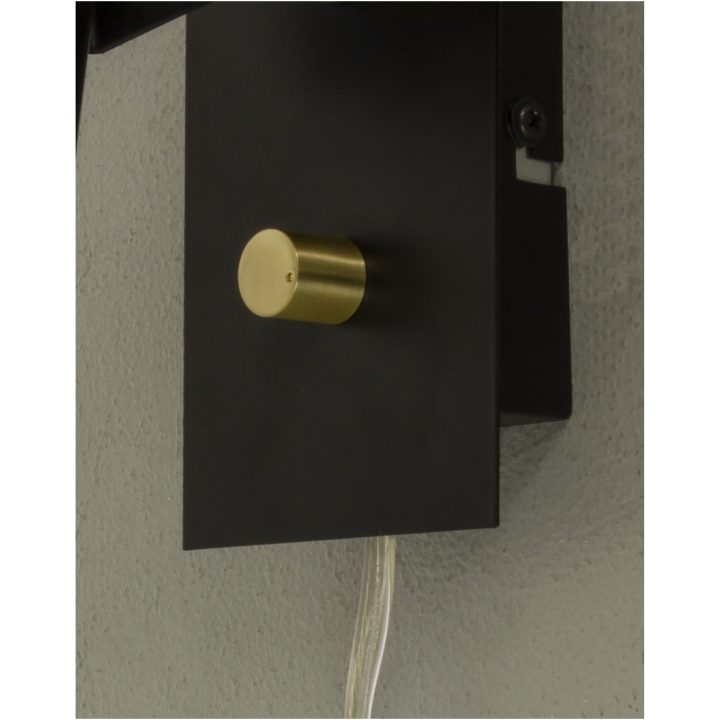 Metz Vägglampa, Svart/matt Mässing ANETA HOME Sockel GU10 Svart /Matt Mässing – bild 2