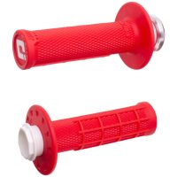 Micro-X Half-Waffle Lock-On Grips - Red/Black ODI