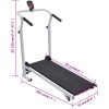 Mini löpband hopfällbart 93 x 36 cm svart vidaXL – miniatyr 8