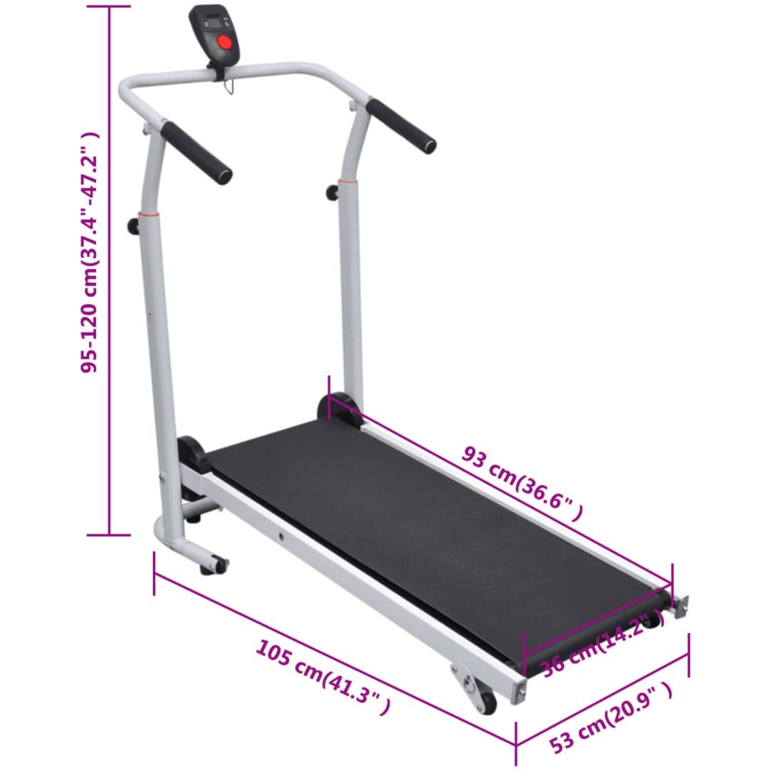 Mini löpband hopfällbart 93 x 36 cm svart vidaXL – bild 8