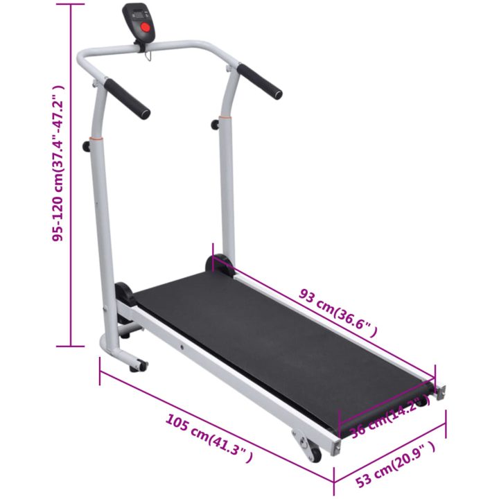 Mini löpband hopfällbart 93 x 36 cm svart vidaXL – bild 8