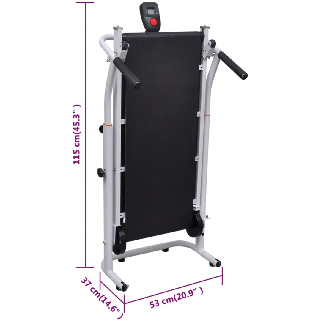 Mini löpband hopfällbart 93 x 36 cm svart vidaXL – bild 9