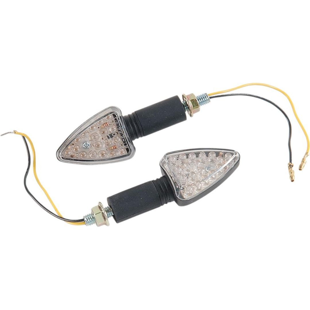 Miniblinkers Universal Klar/Svart K+S TECHNOLOGIES MRKRLGHT ARROW LED LONG