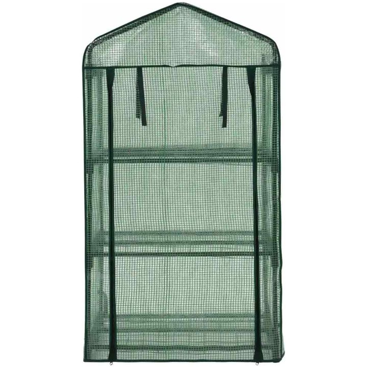 Miniväxthus 3 hyllor 69x49x125 cm vidaXL – bild 4