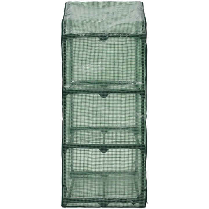 Miniväxthus 3 hyllor 69x49x125 cm vidaXL – bild 5