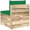 Mittensektion med dynor till pallsoffa tryckimpregnerat trä vidaXL – miniatyr 4