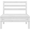 Mittensektion till pallsoffa 2 st vit massiv furu vidaXL – miniatyr 3