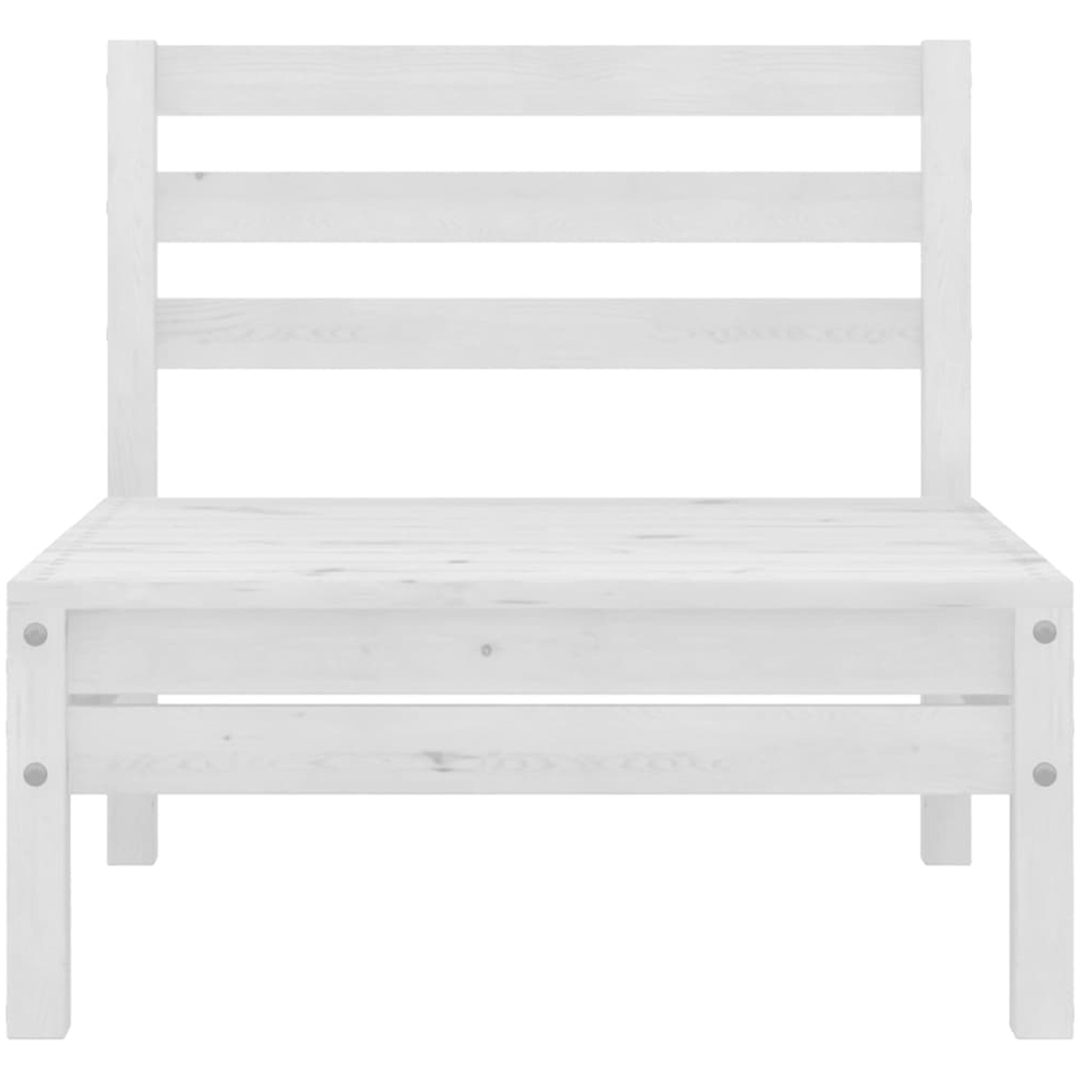 Mittensektion till pallsoffa 2 st vit massiv furu vidaXL – bild 3