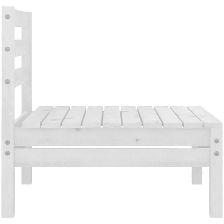 Mittensektion till pallsoffa 2 st vit massiv furu vidaXL – bild 4