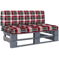 Mittensektion till pallsoffa grå impregnerad furu vidaXL