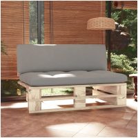 Mittensektion till pallsoffa impregnerad furu vidaXL