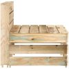 Mittensektion till pallsoffa impregnerad furu vidaXL – miniatyr 3