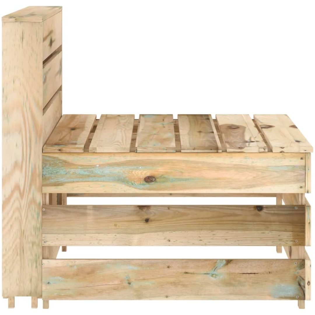 Mittensektion till pallsoffa impregnerad furu vidaXL – bild 3