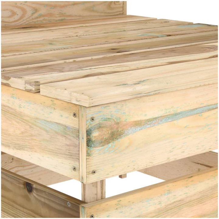 Mittensektion till pallsoffa impregnerad furu vidaXL – bild 5