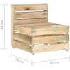 Mittensektion till pallsoffa impregnerad furu vidaXL – miniatyr 6
