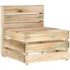 Mittensektion till pallsoffa impregnerad furu vidaXL – miniatyr 1